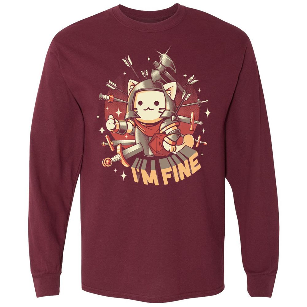 Long Sleeve T-Shirt - 9DHT8T47 - Maroon - 11