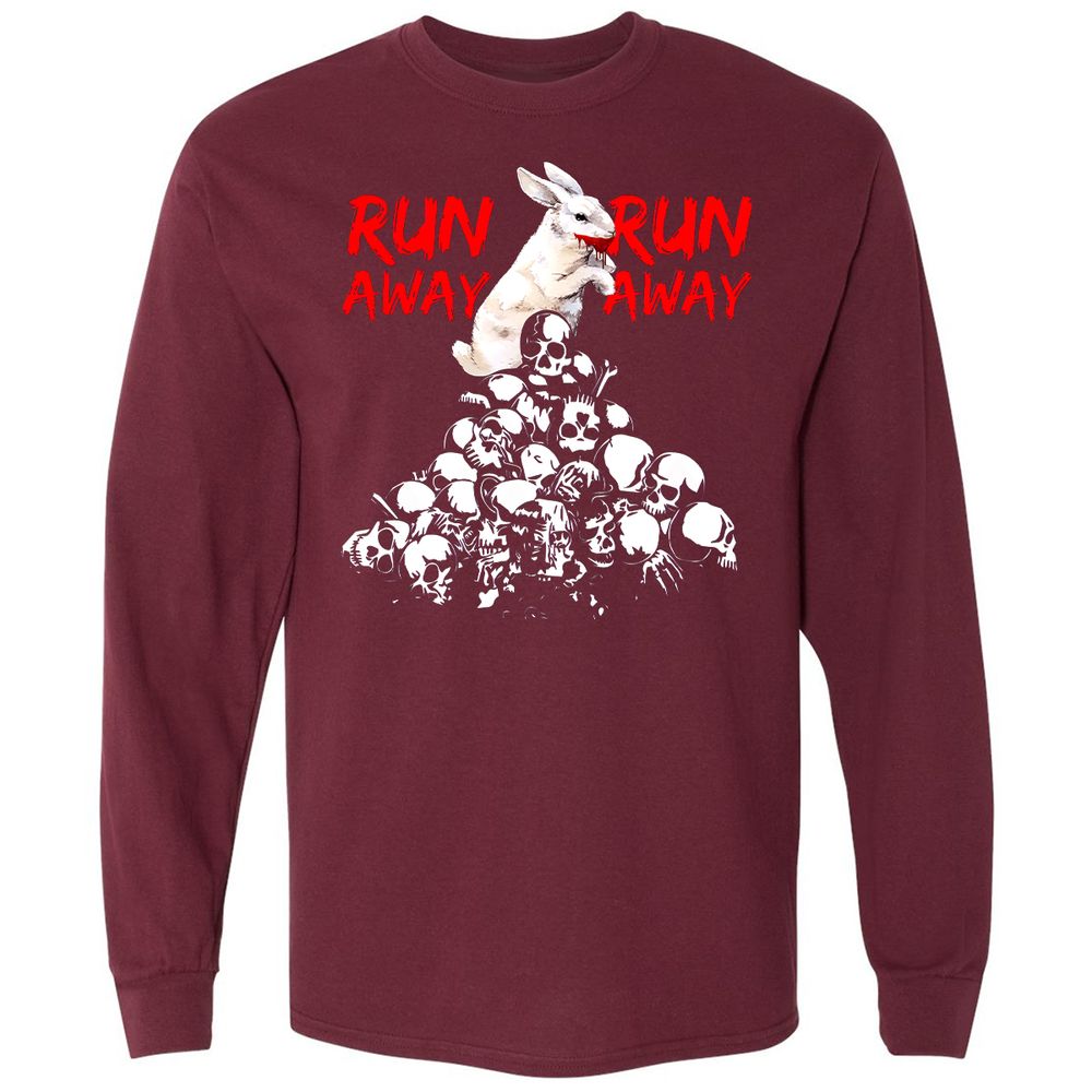 Long Sleeve T-Shirt - 5YE7F2YJ - Maroon - 11