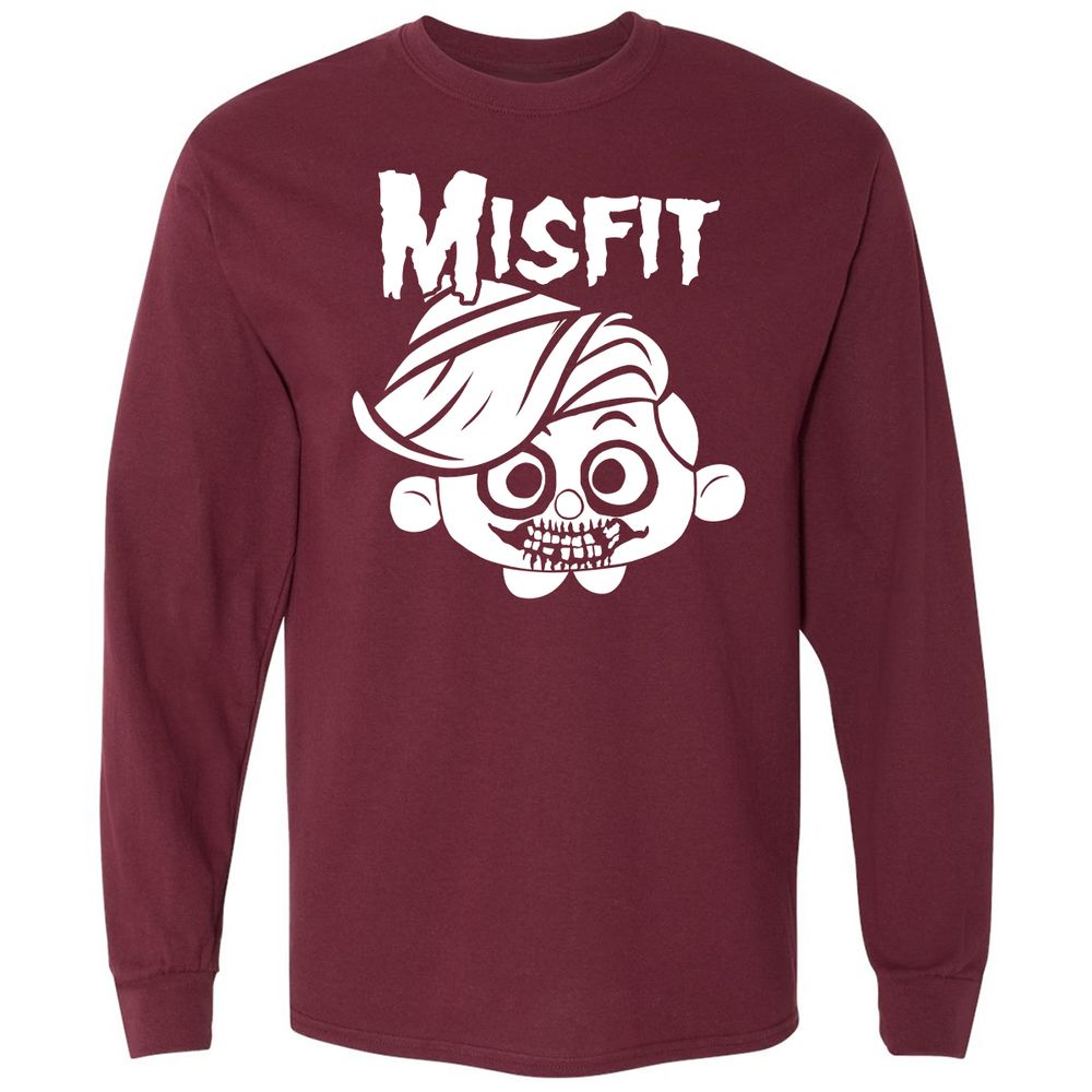 Long Sleeve T-Shirt - CKY2H4NH - Maroon - 11