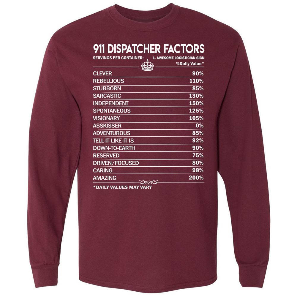 Long Sleeve T-Shirt - N2GZU92U - Maroon - 11