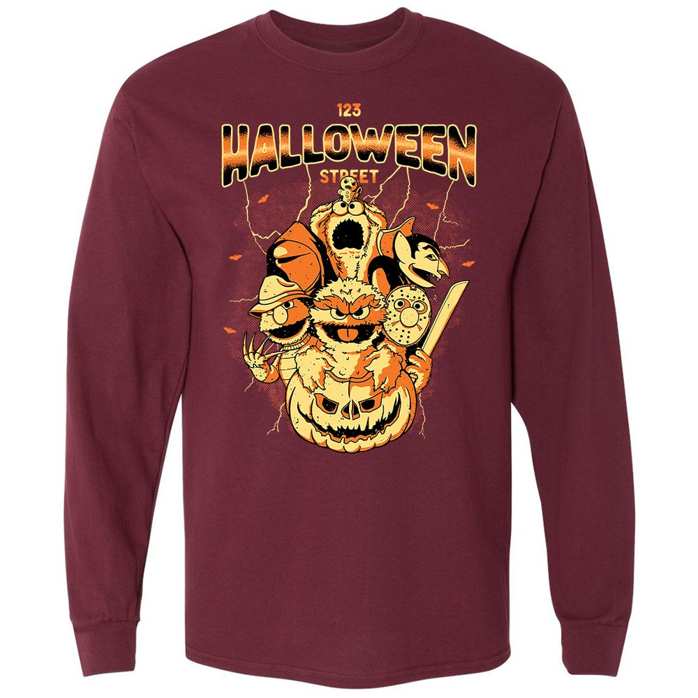 Long Sleeve T-Shirt - KHDDHCUL - Maroon - 11