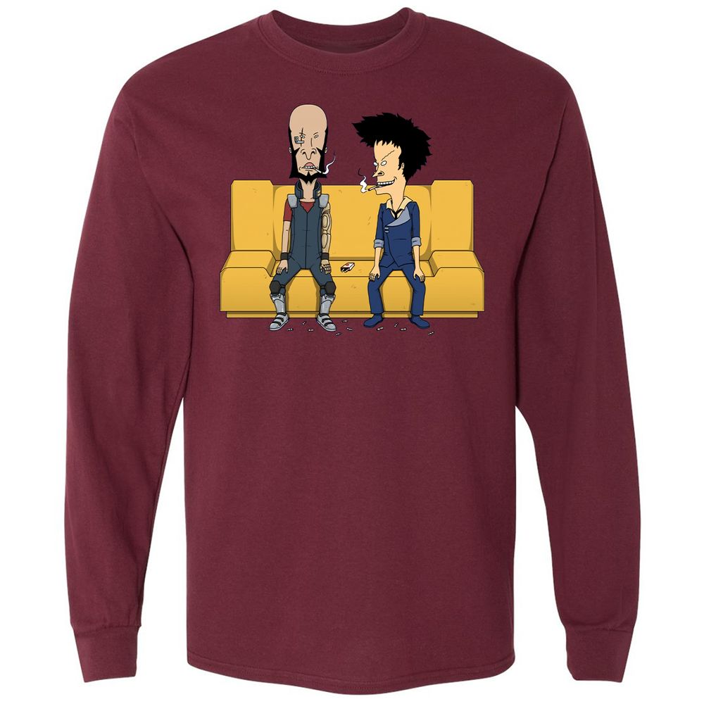 Long Sleeve T-Shirt - F6JNZQ3Y - Maroon - 11