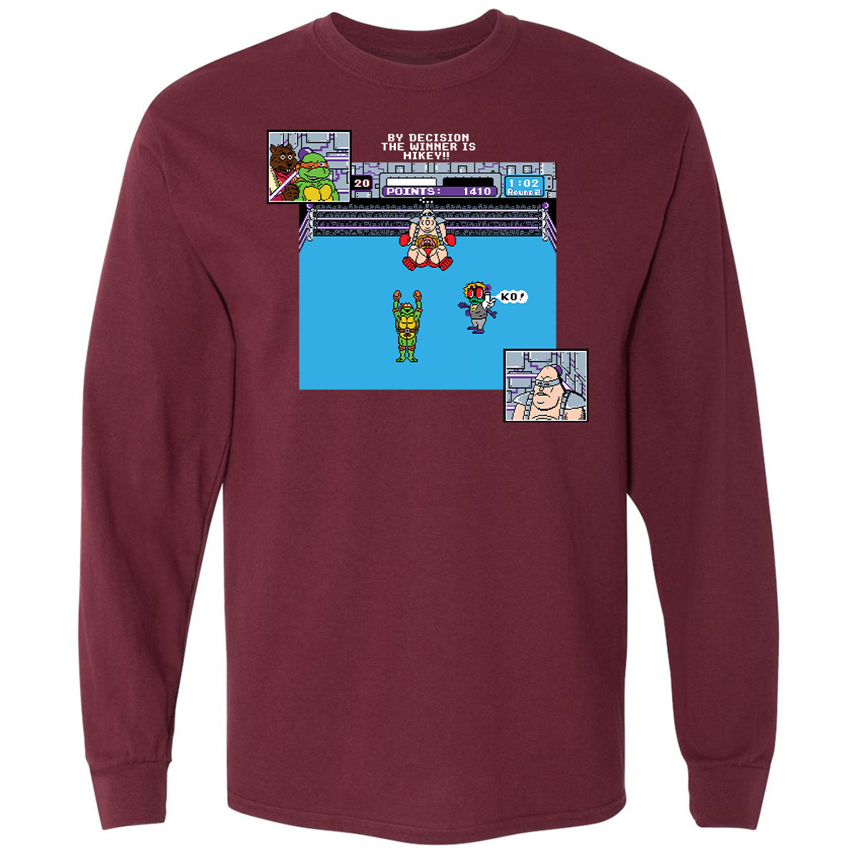 Long Sleeve T-Shirt - NWL6K7VX - Maroon - 11