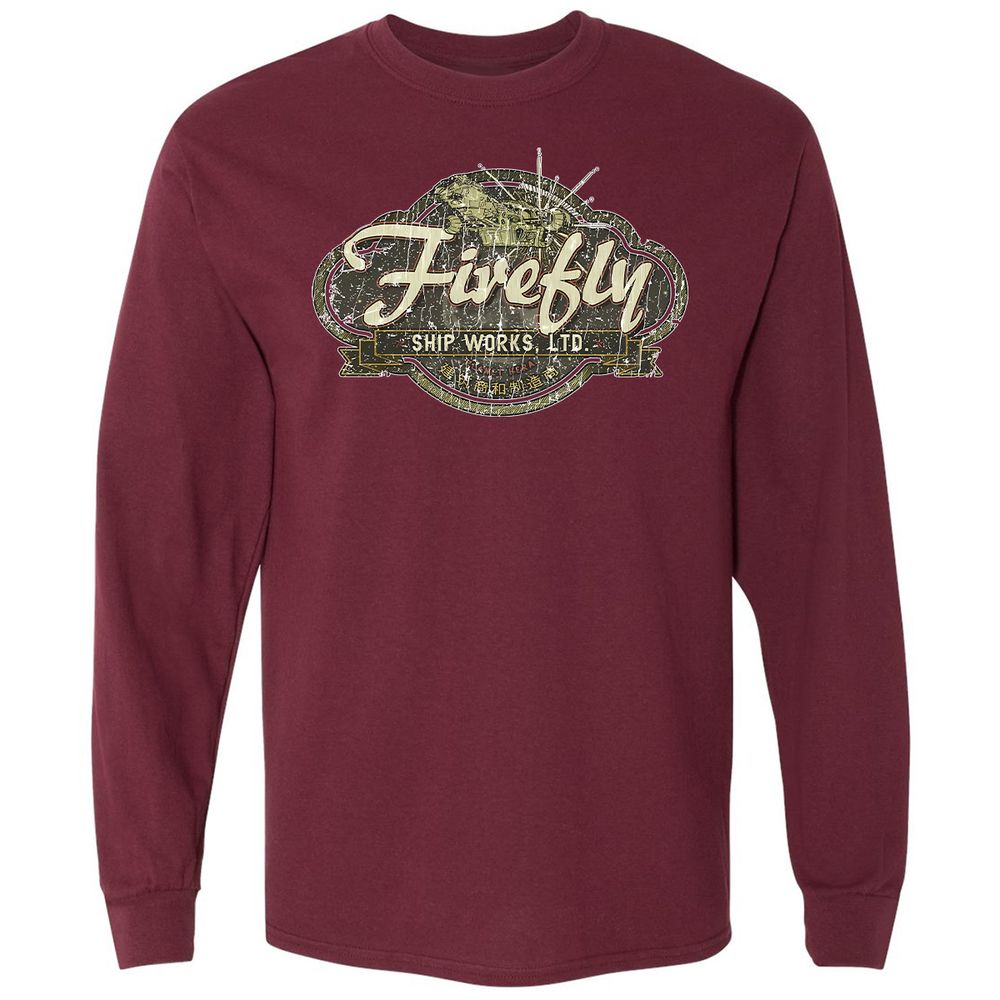 Long Sleeve T-Shirt - VFHEMRF8 - Maroon - 11