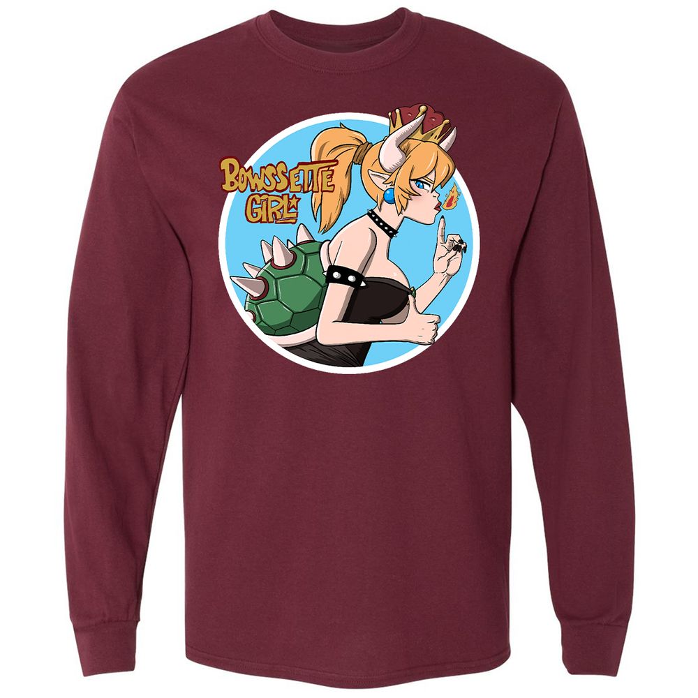 Long Sleeve T-Shirt - W956477P - Maroon - 11