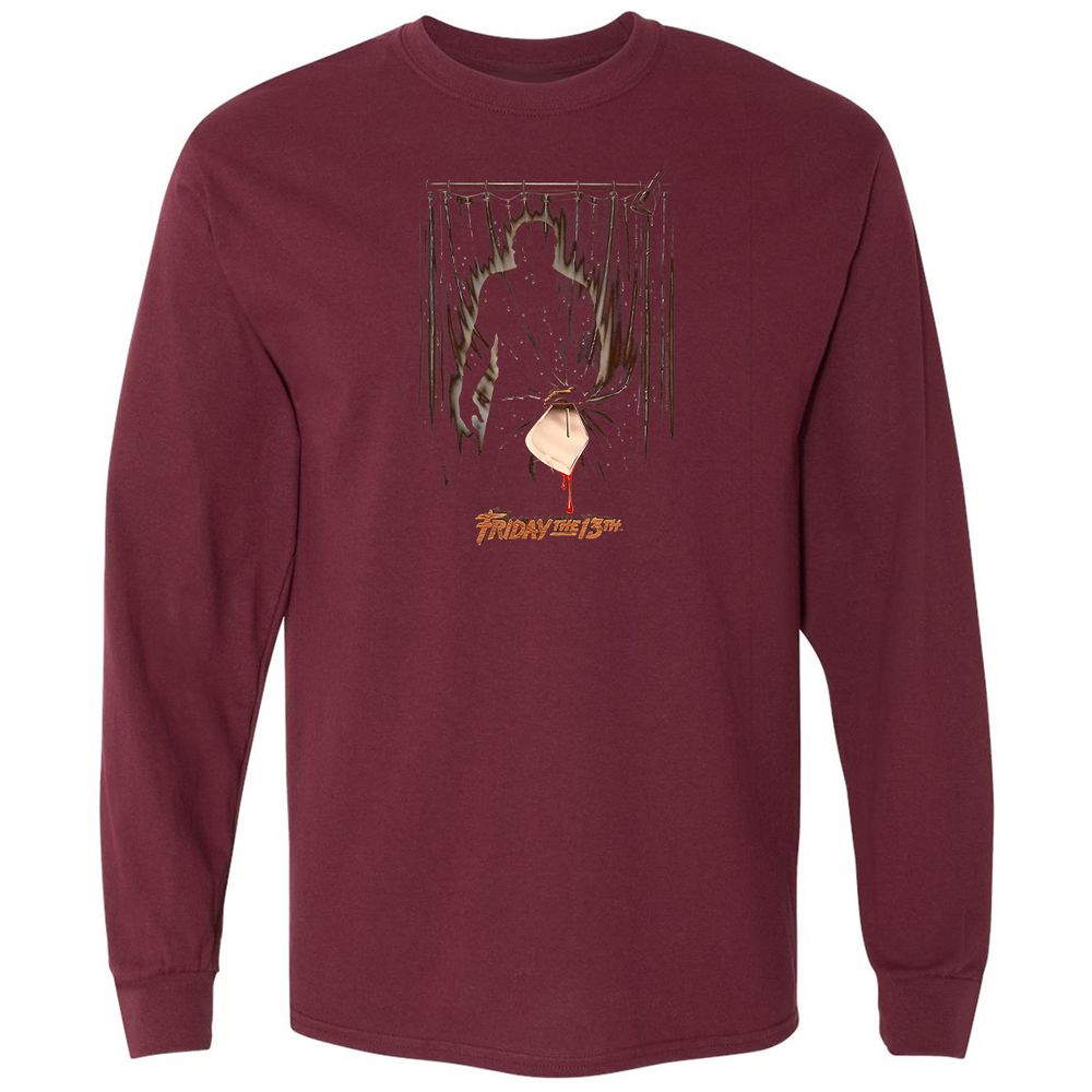 Long Sleeve T-Shirt - RA9C9A8V - Maroon - 11