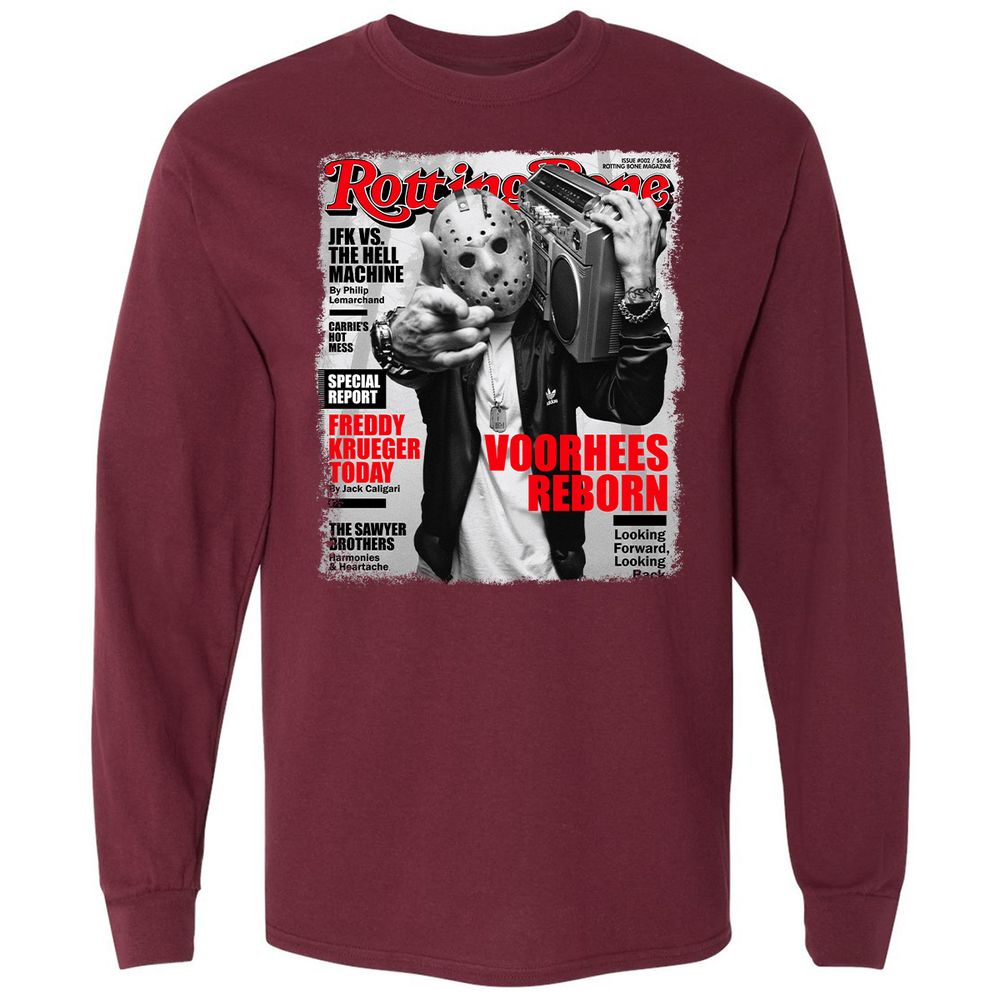 Long Sleeve T-Shirt - K6Y92XTP - Maroon - 11