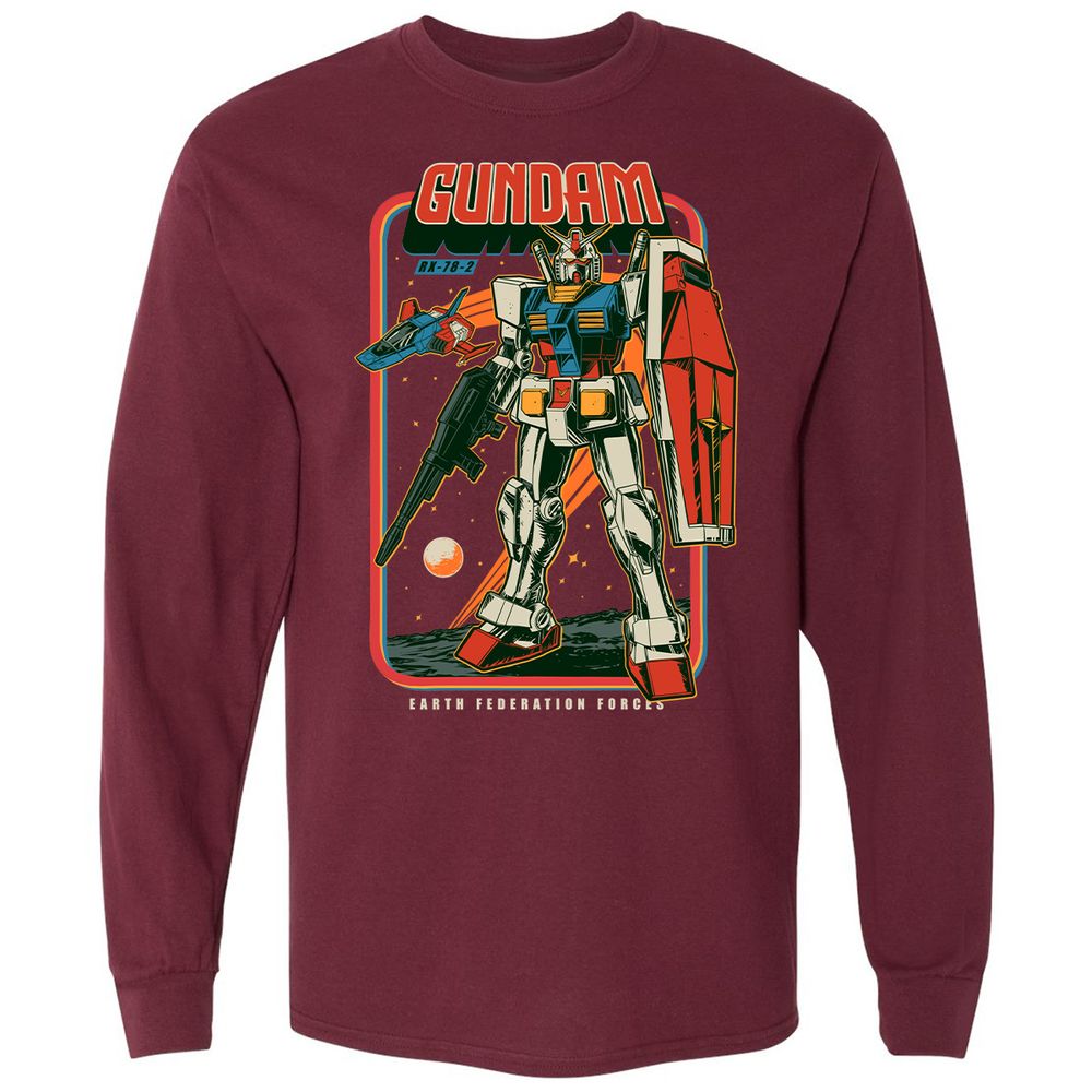 Long Sleeve T-Shirt - 2GY5JSMD - Maroon - 11
