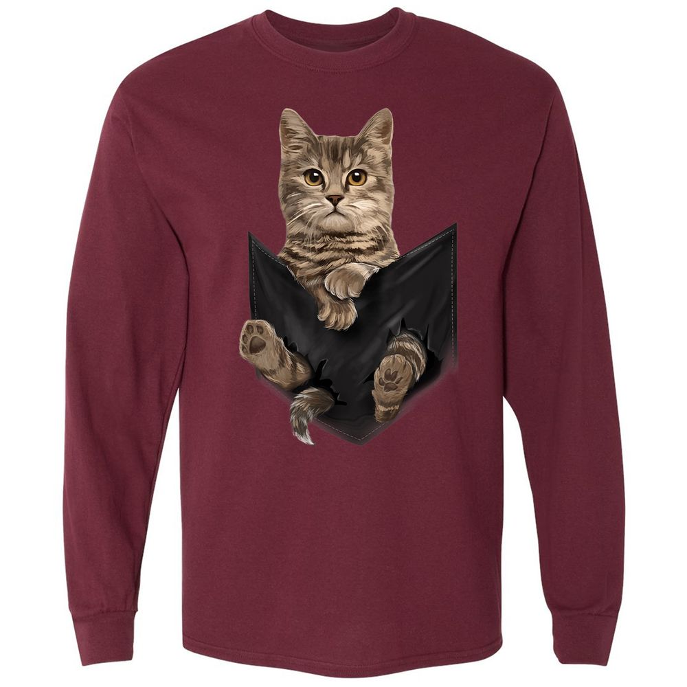 Long Sleeve T-Shirt - 27RCSU6L - Maroon - 11