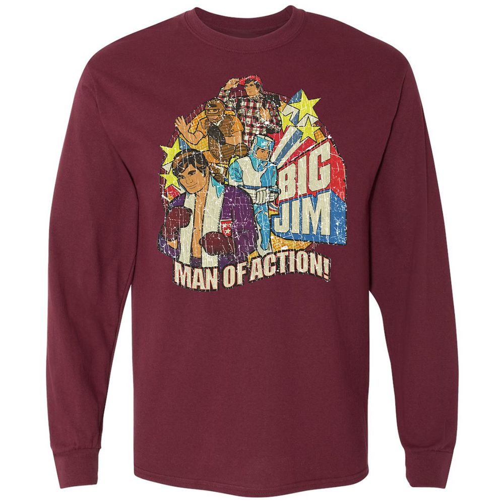 Long Sleeve T-Shirt - WGT6ACF3 - Maroon - 11
