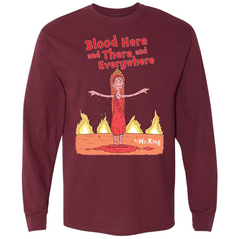 Long Sleeve T-Shirt - T9FHDWHL - Maroon - 11