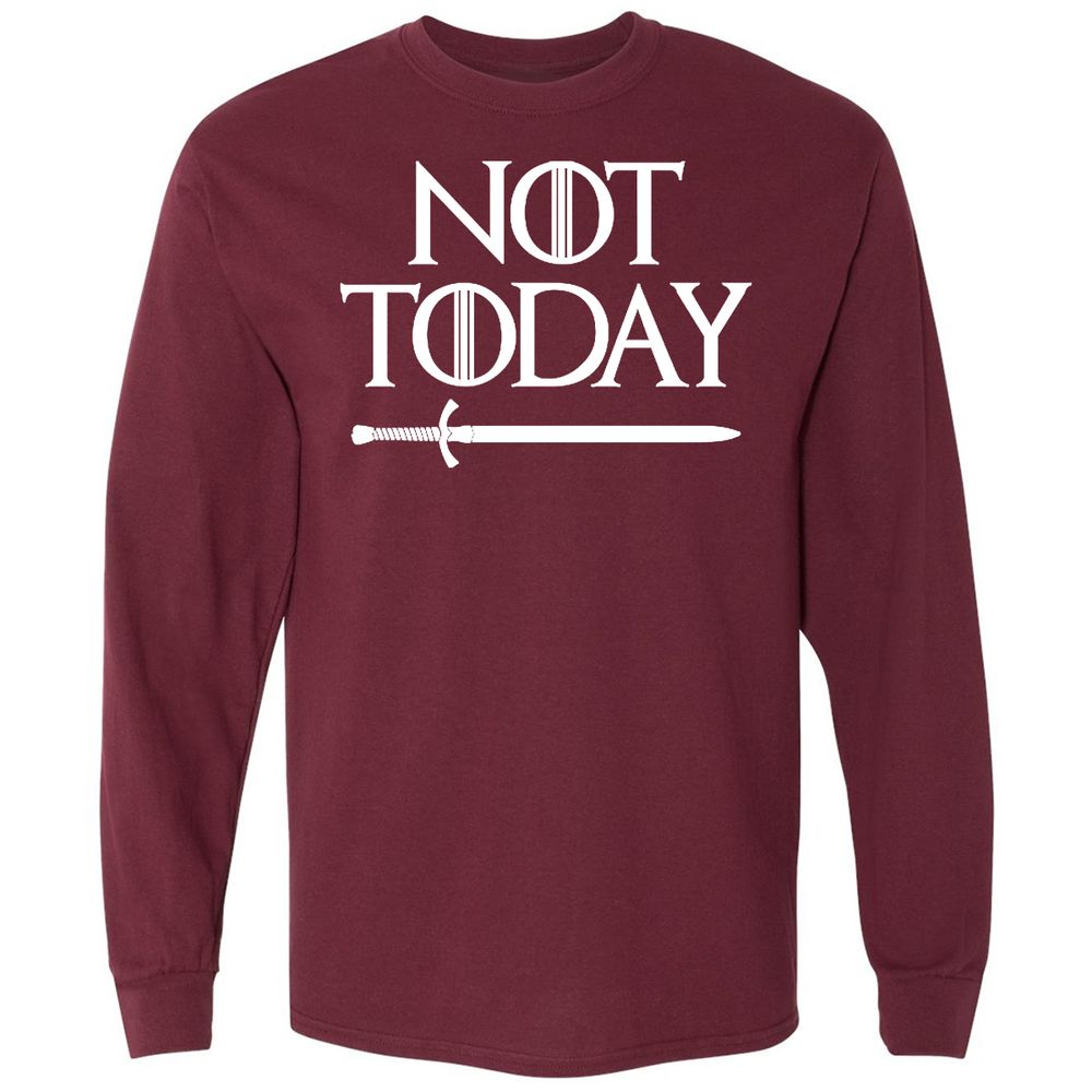 Long Sleeve T-Shirt - C67RZS65 - Maroon - 11
