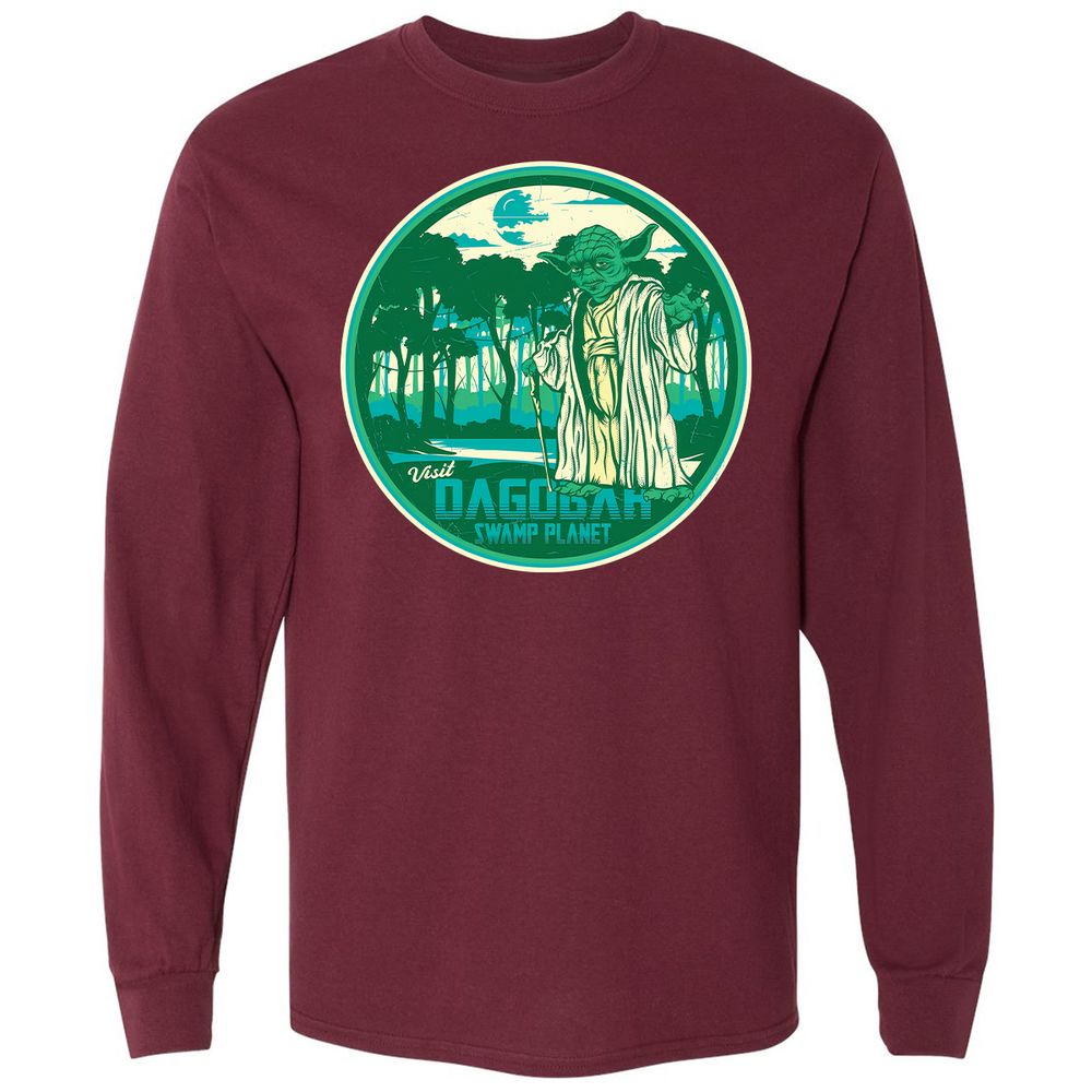 Long Sleeve T-Shirt - B4JVWPYA - Maroon - 11