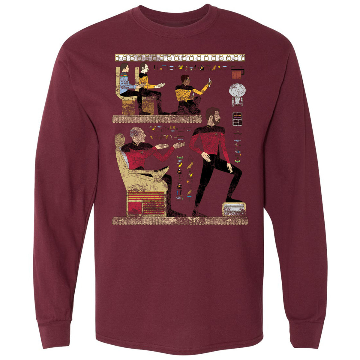 Long Sleeve T-Shirt - DKN7KJJZ - Maroon - 11