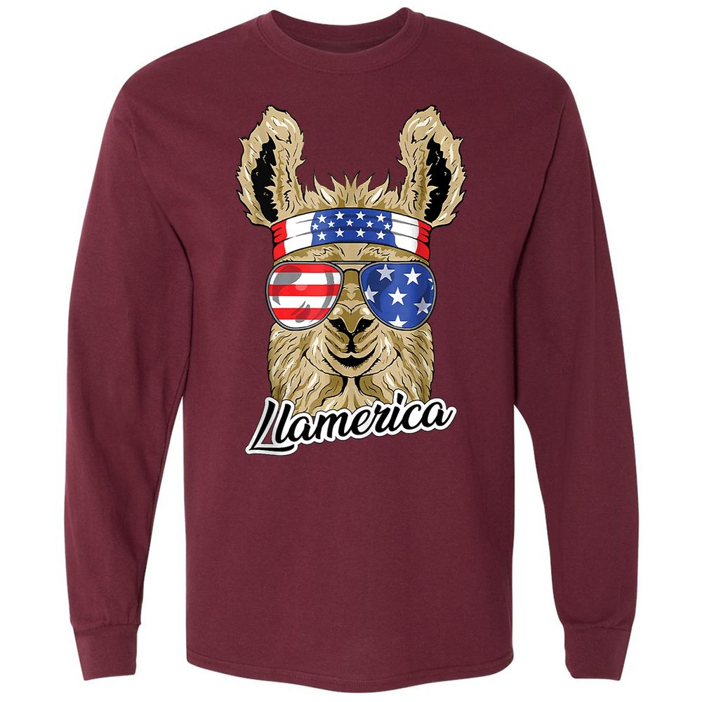 Long Sleeve T-Shirt - TLYV1LBL - Maroon - 11