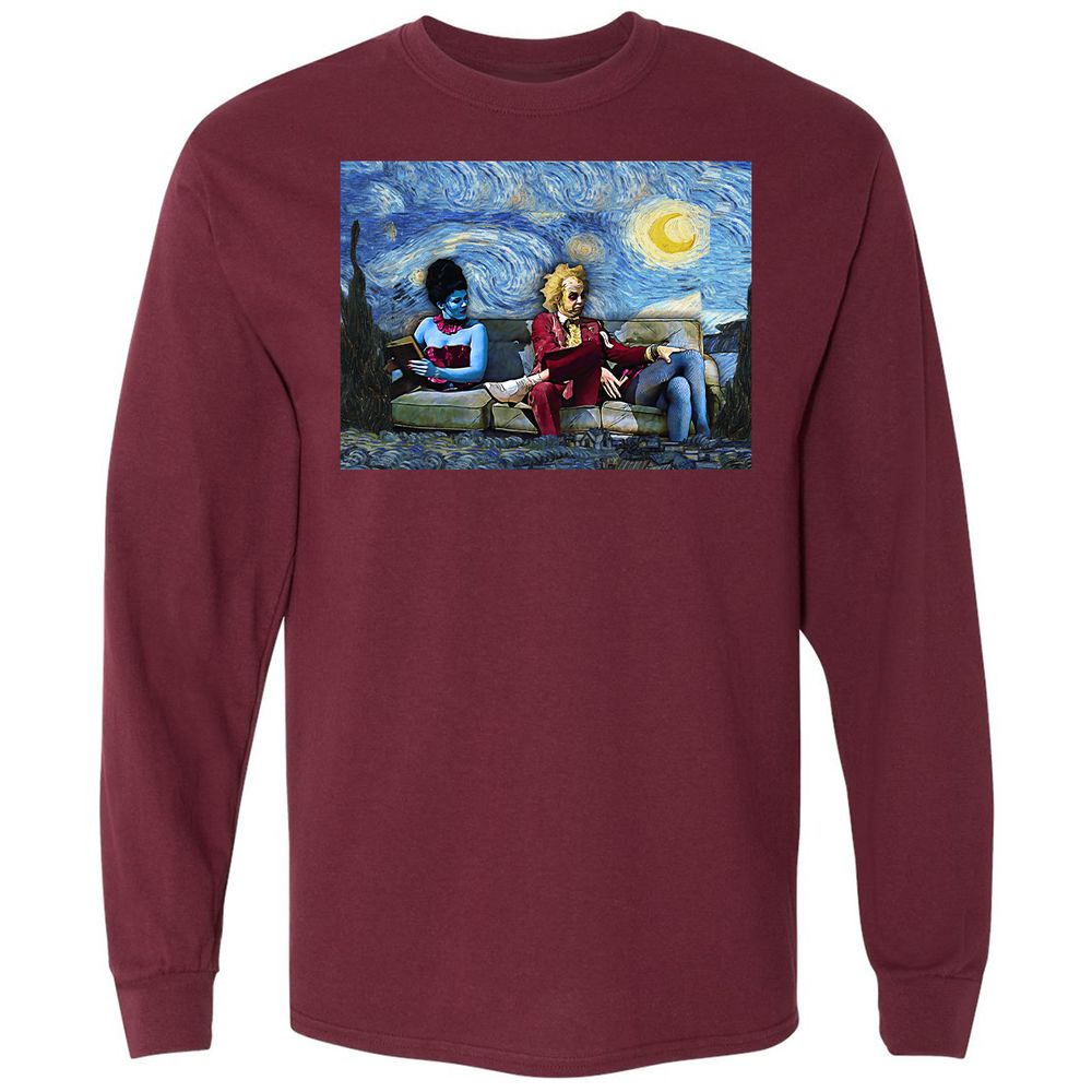 Long Sleeve T-Shirt - UJXUFJK8 - Maroon - 11
