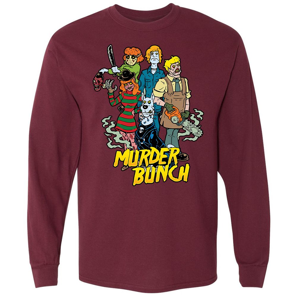 Long Sleeve T-Shirt - BZQJS7VG - Maroon - 11