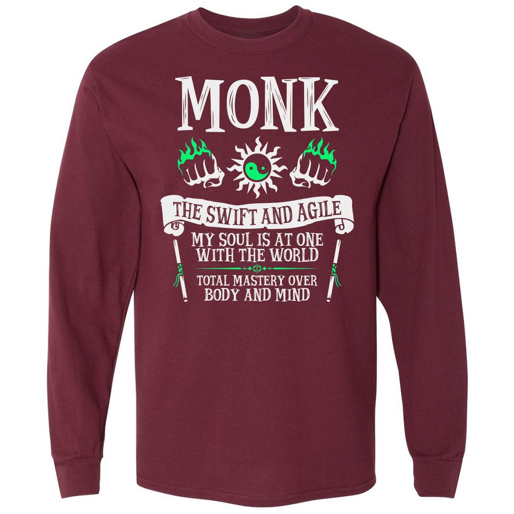 Long Sleeve T-Shirt - 1Y61H9TK - Maroon - 11