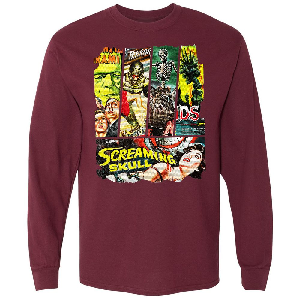 Long Sleeve T-Shirt - F1BWKCTL - Maroon - 11