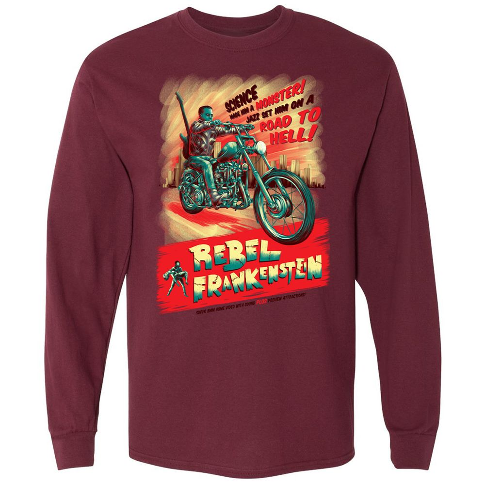 Long Sleeve T-Shirt - QVGCBFCH - Maroon - 11