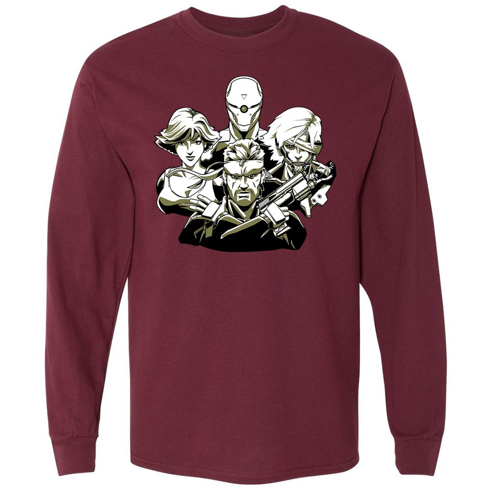 Long Sleeve T-Shirt - GJ8EC445 - Maroon - 11