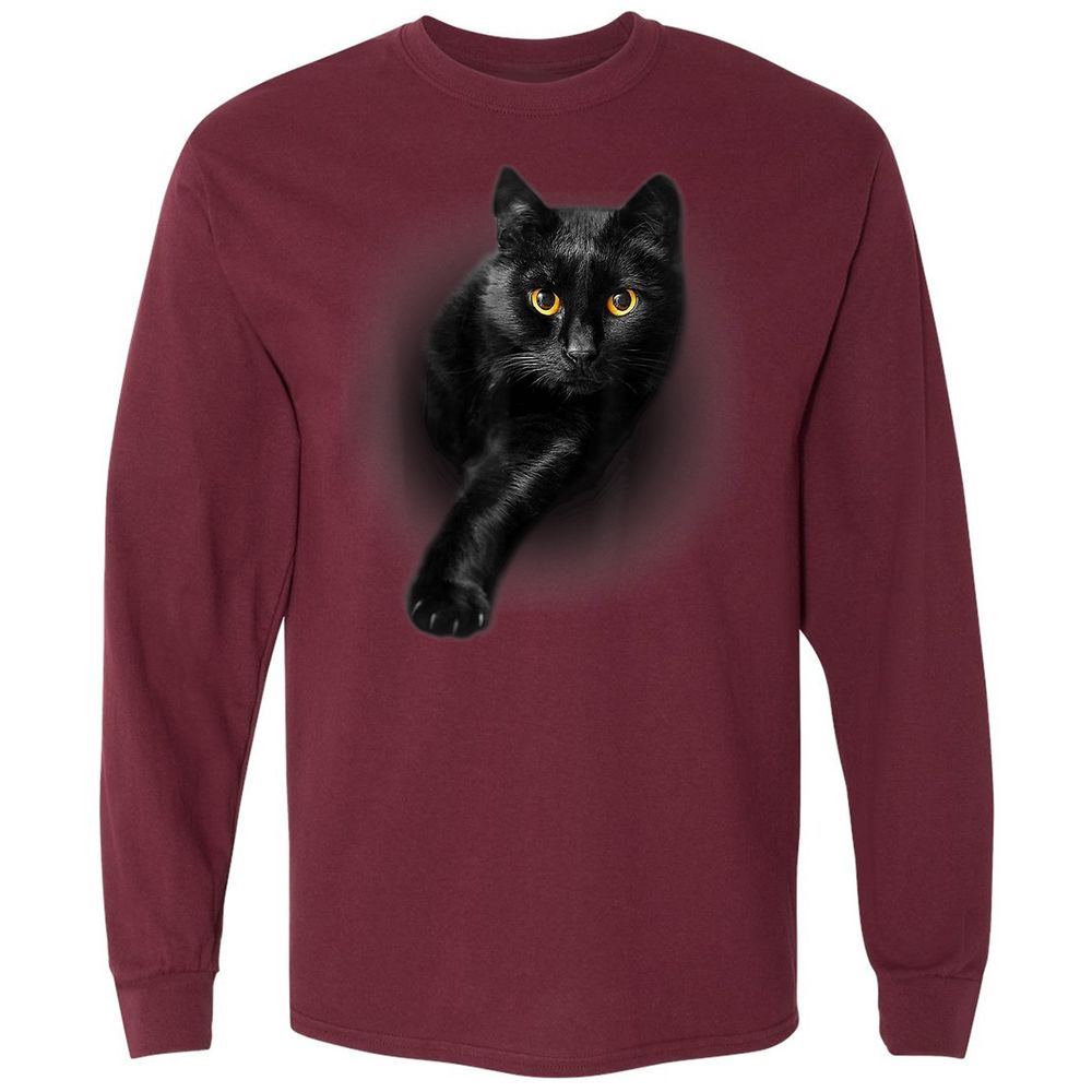 Long Sleeve T-Shirt - 9NW6ELH9 - Maroon - 11