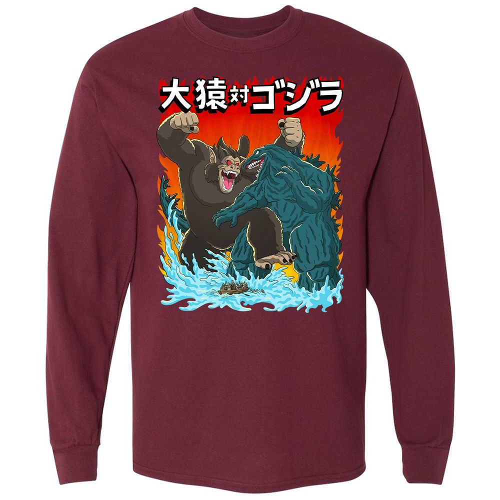 Long Sleeve T-Shirt - BT2KZMQA - Maroon - 11