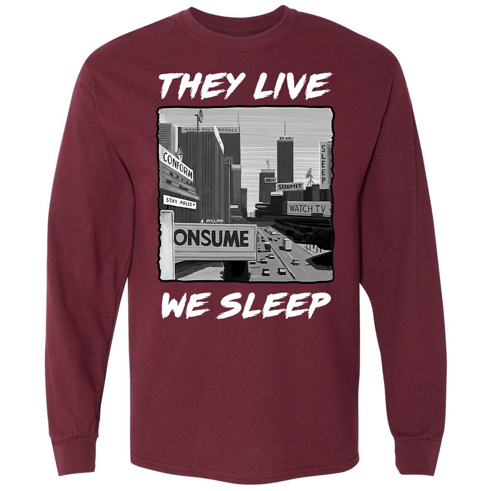 Long Sleeve T-Shirt - NJ45MVPN - Maroon - 11
