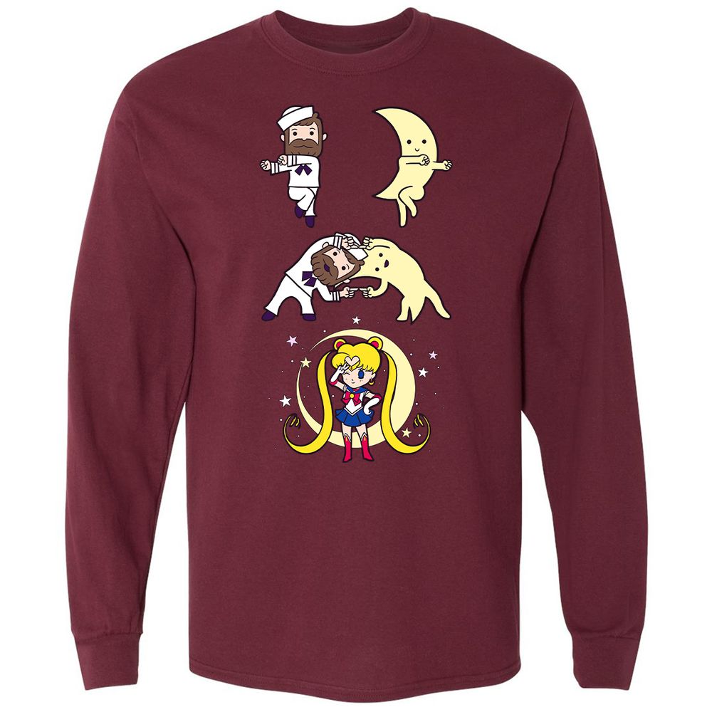 Long Sleeve T-Shirt - U9ZEAKL9 - Maroon - 11