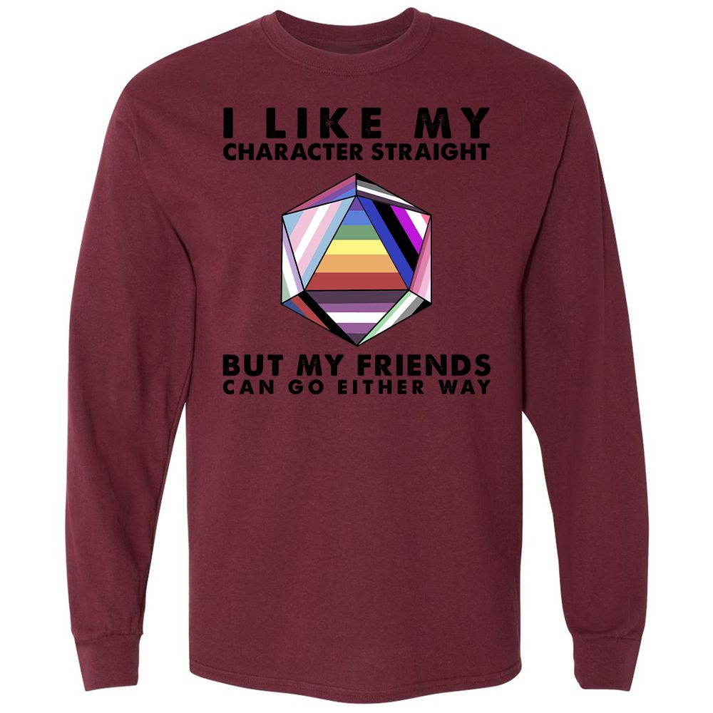 Long Sleeve T-Shirt - 8XSDHXGF - Maroon - 11
