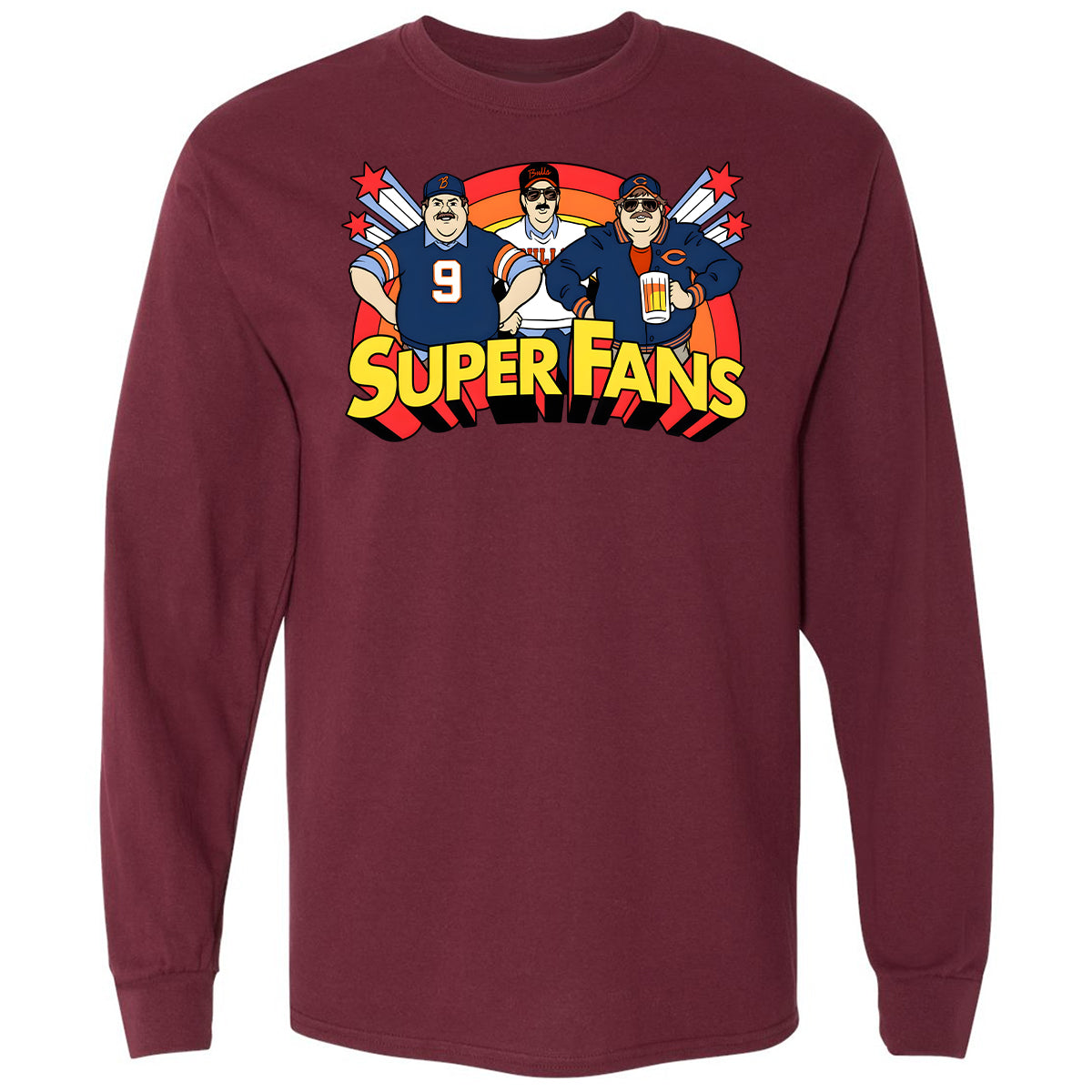 Long Sleeve T-Shirt - 2C58RJWC - Maroon - 11