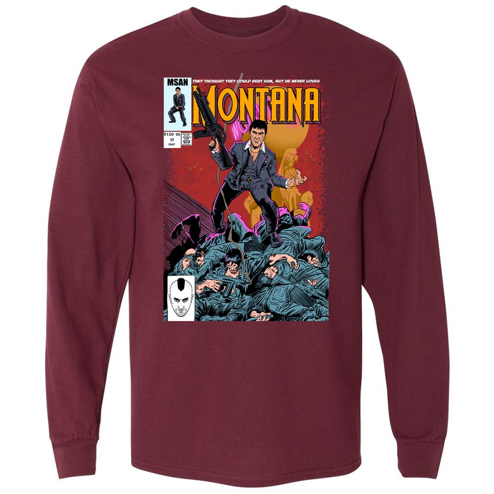 Long Sleeve T-Shirt - UDDM8AUX - Maroon - 11