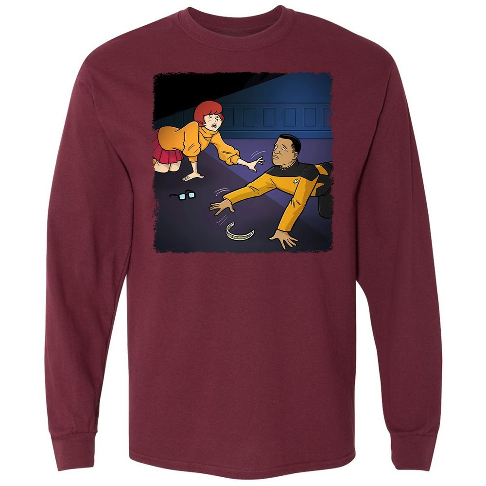 Long Sleeve T-Shirt - QZPGL7PL - Maroon - 11