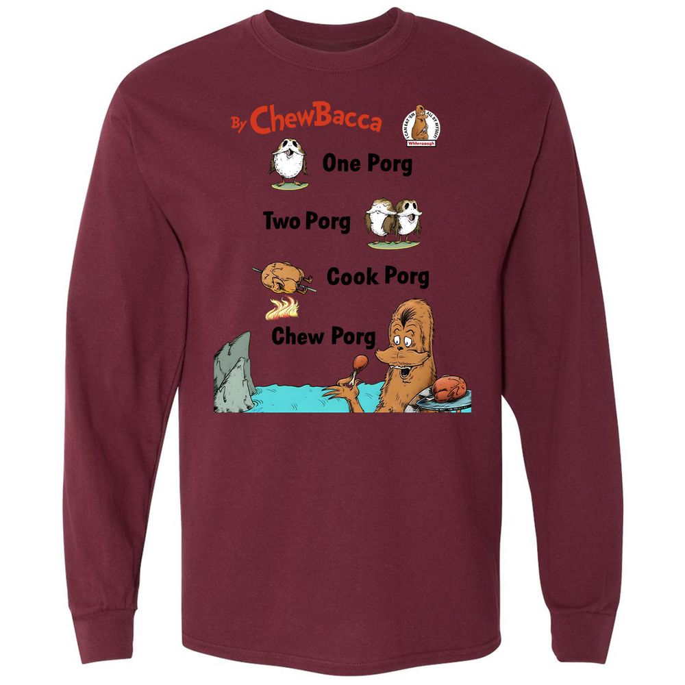 Long Sleeve T-Shirt - G2A6CTM3 - Maroon - 11