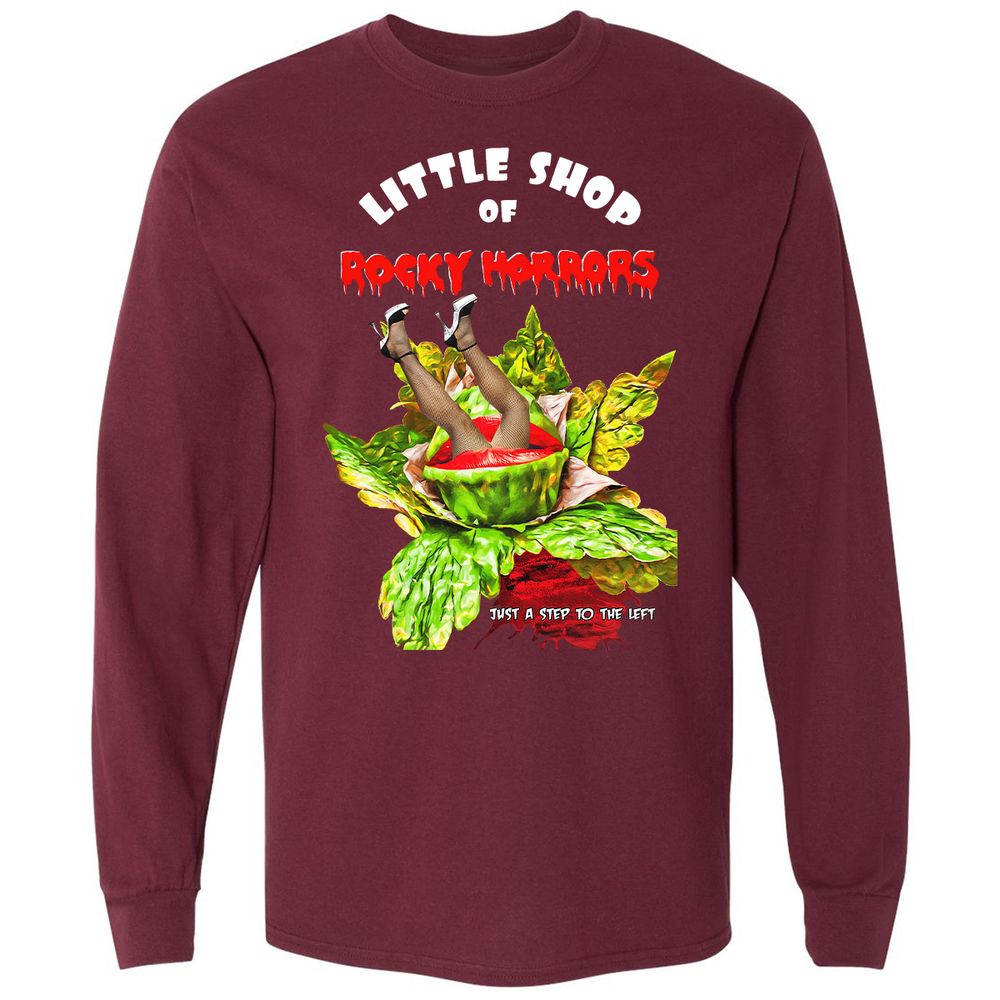 Long Sleeve T-Shirt - Black - Maroon - 11