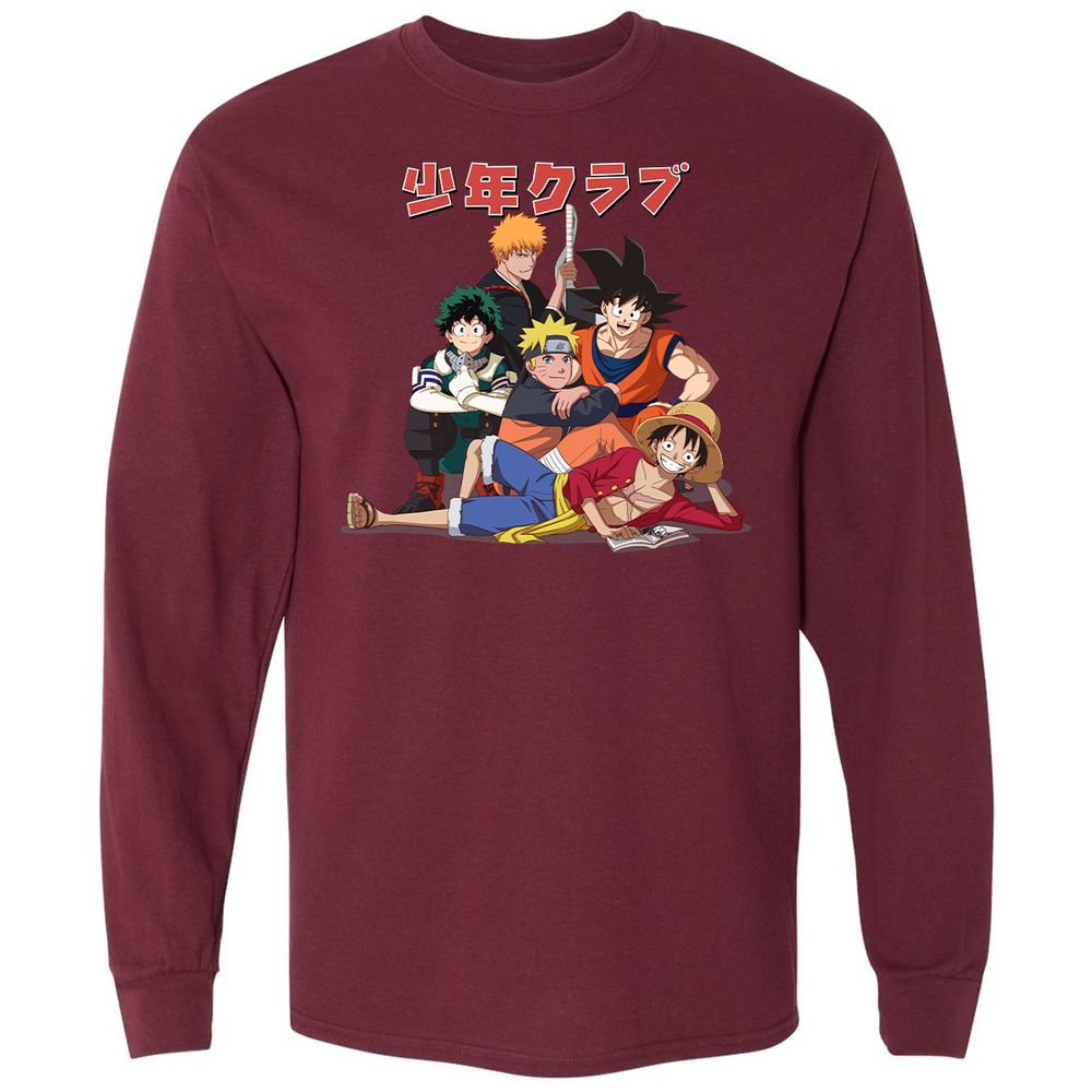 Long Sleeve T-Shirt - 1MHCVJ9D - Maroon - 11