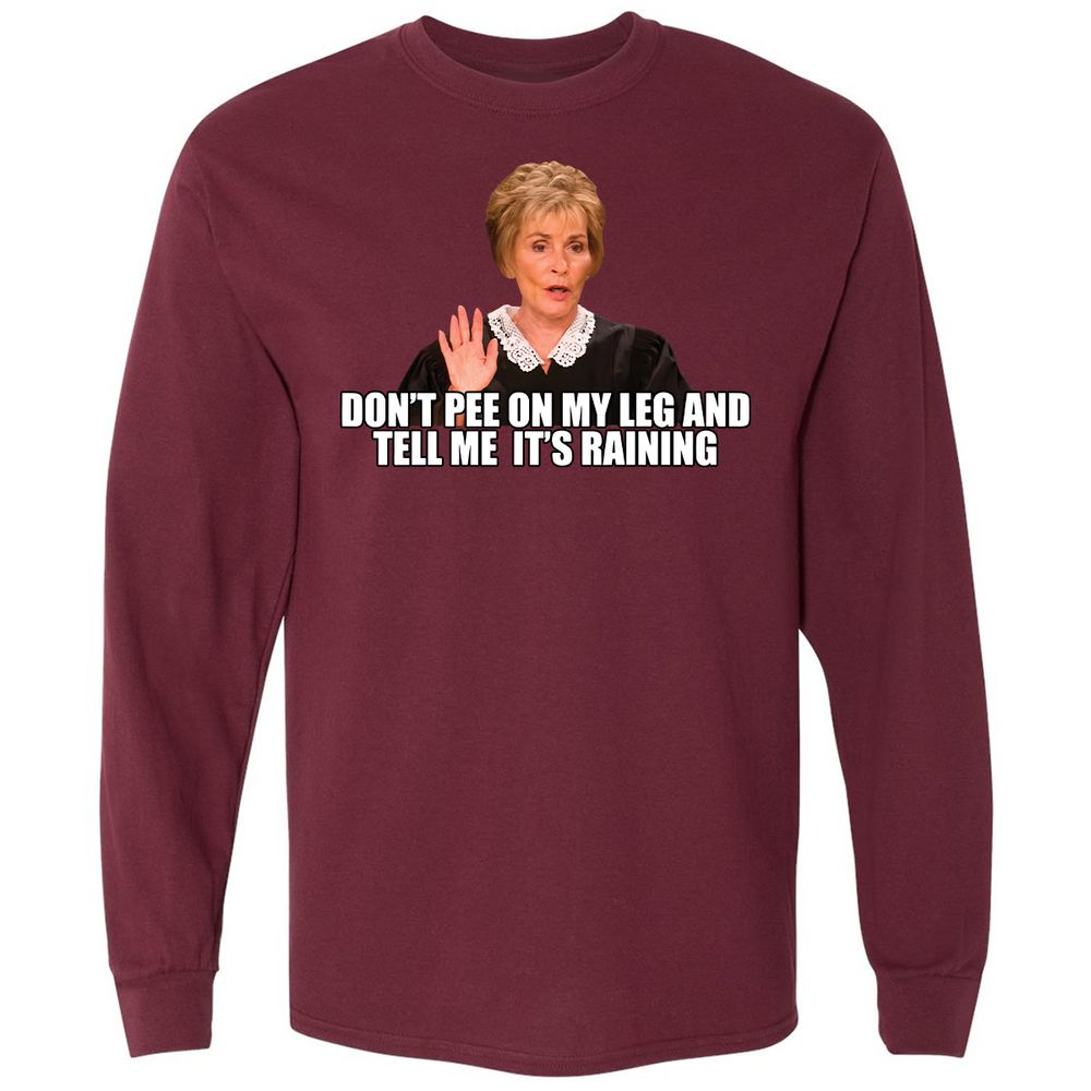 Long Sleeve T-Shirt - H1CGG4SG - Maroon - 11