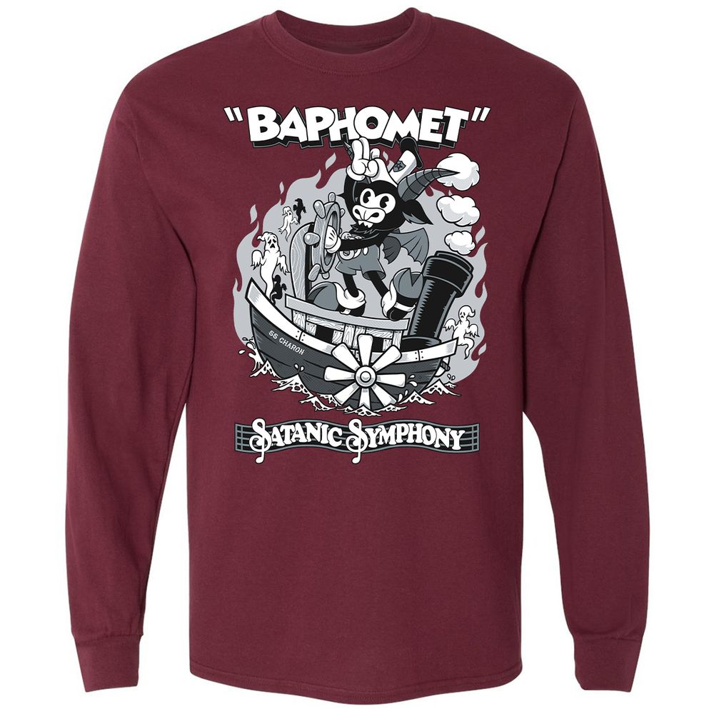 Long Sleeve T-Shirt - EGRQYVXZ - Maroon - 11