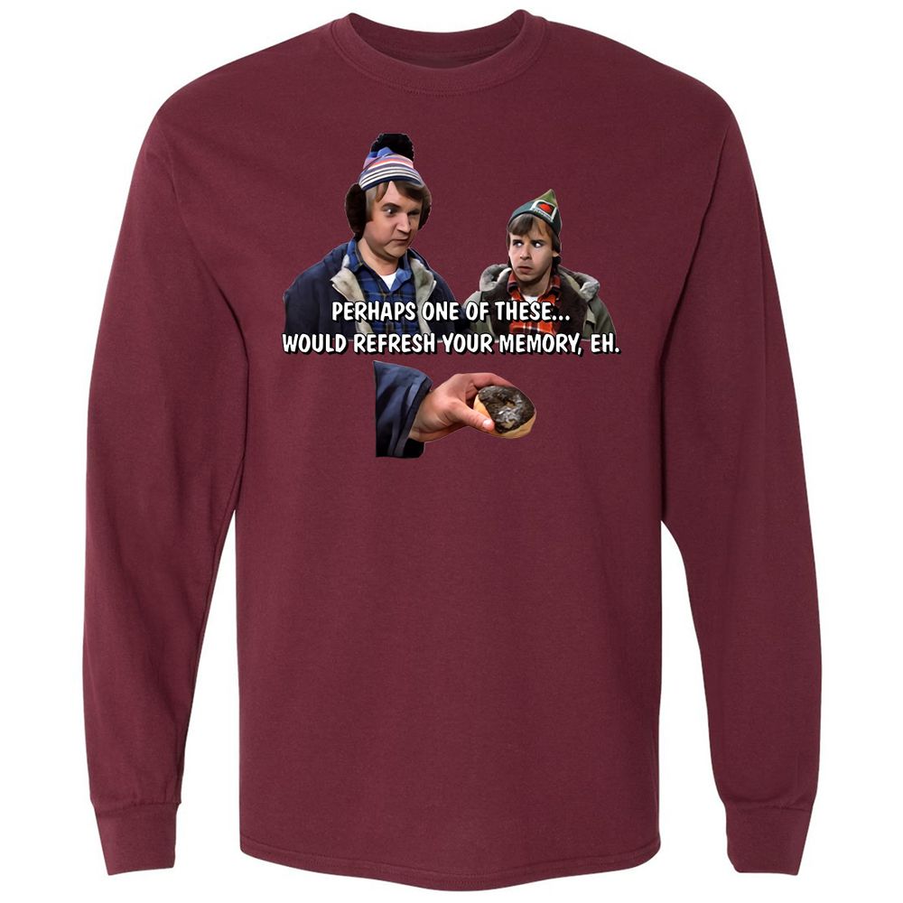 Long Sleeve T-Shirt - AZPXZAGQ - Maroon - 11