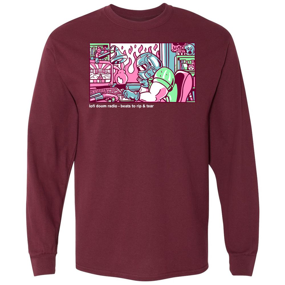 Long Sleeve T-Shirt - 1S1GKGJ8 - Maroon - 11