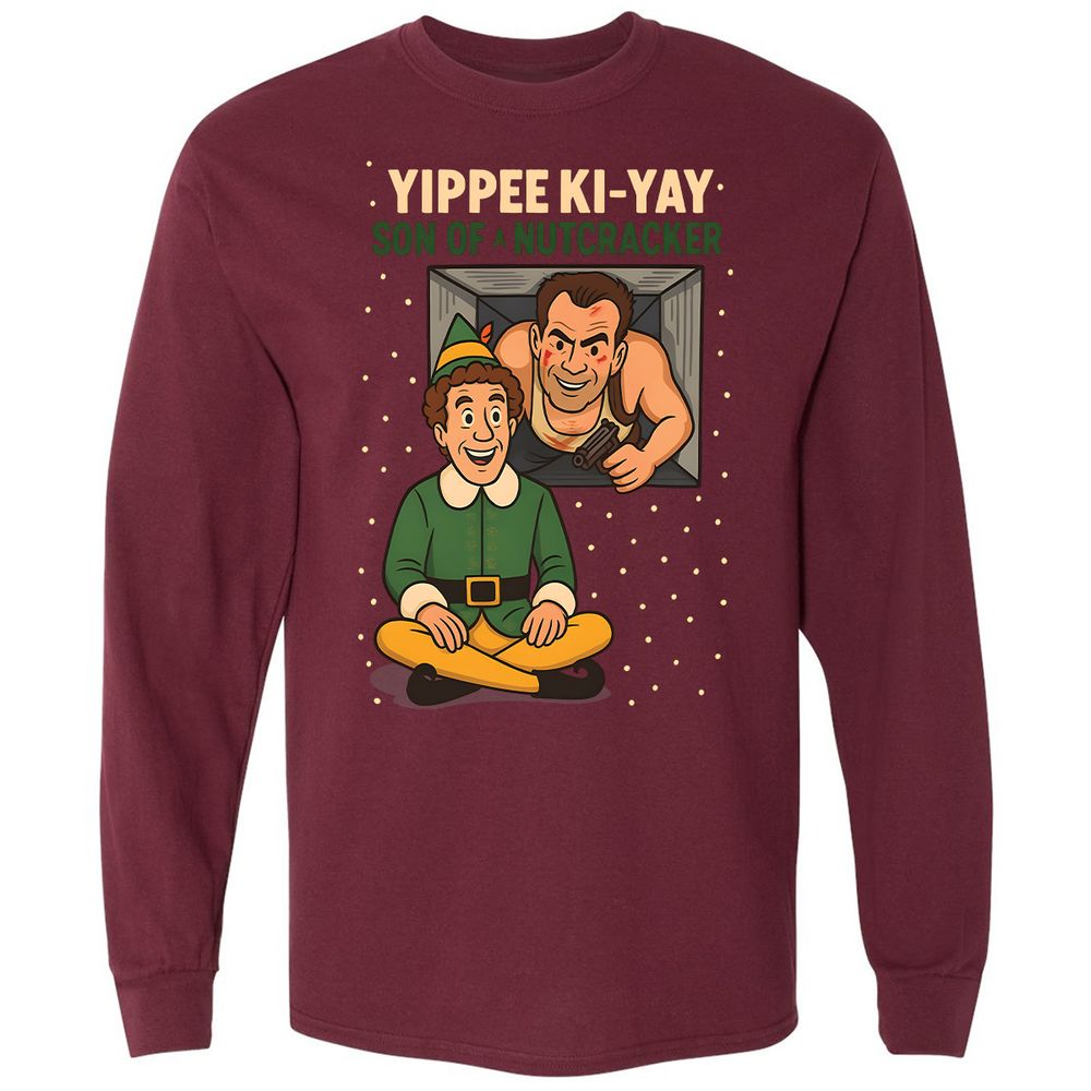 Long Sleeve T-Shirt - C1SMXXTP - Maroon - 11