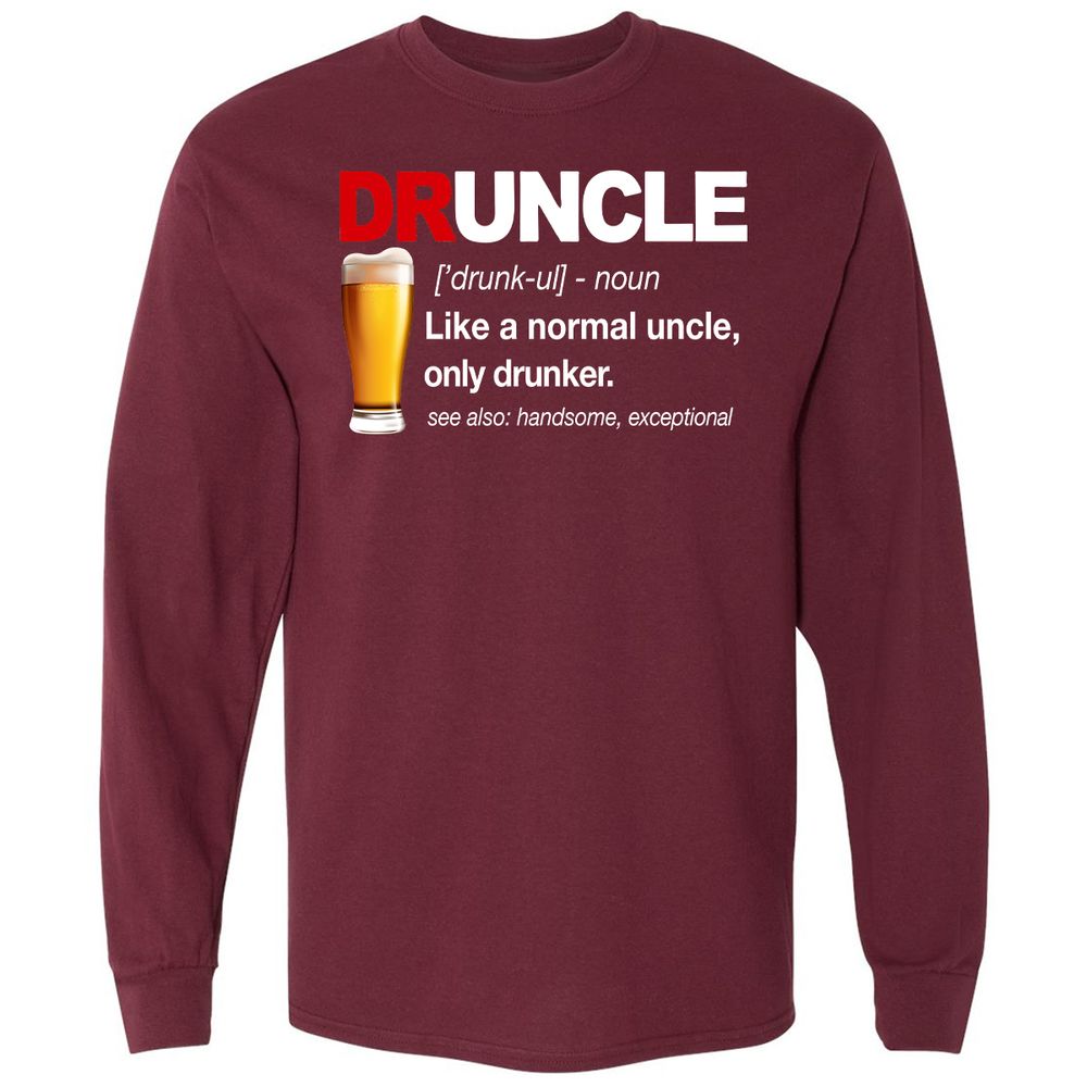 Long Sleeve T-Shirt - TB25TGWJ - Maroon - 11