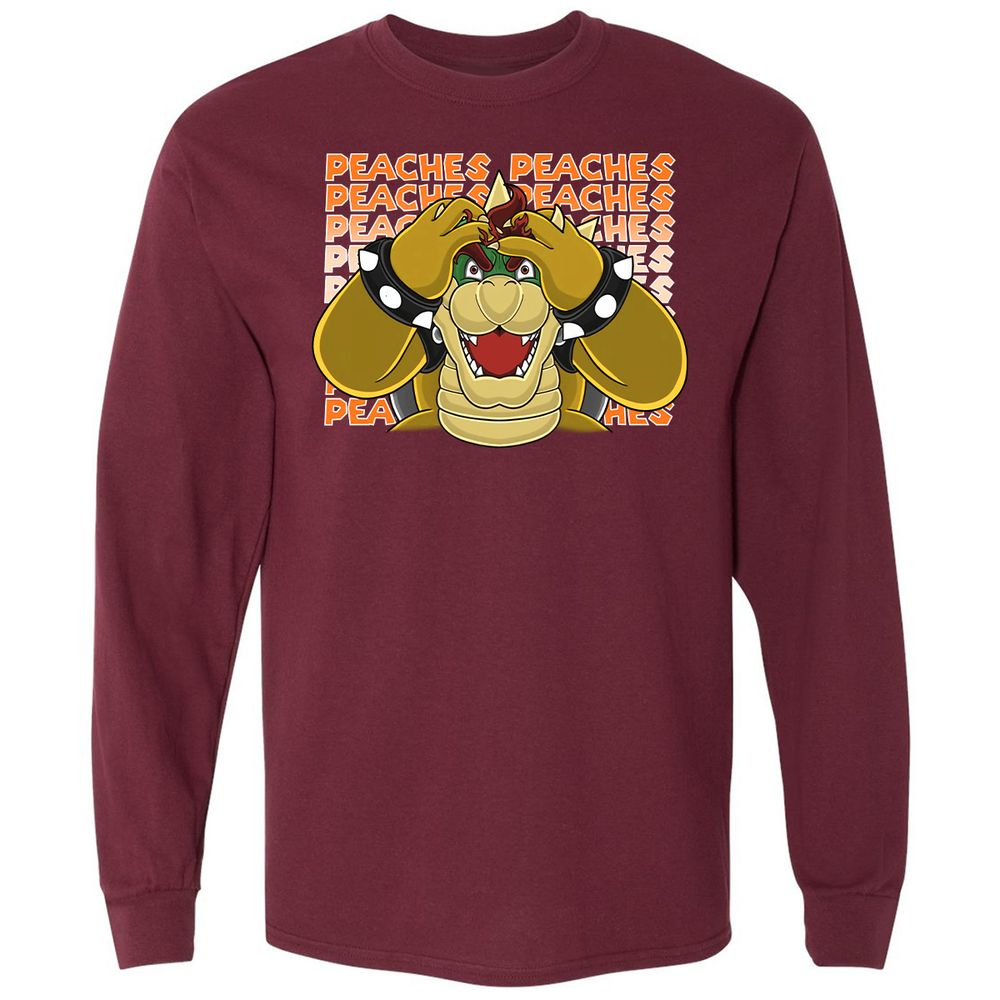 Long Sleeve T-Shirt - M2ZFKBD2 - Maroon - 11