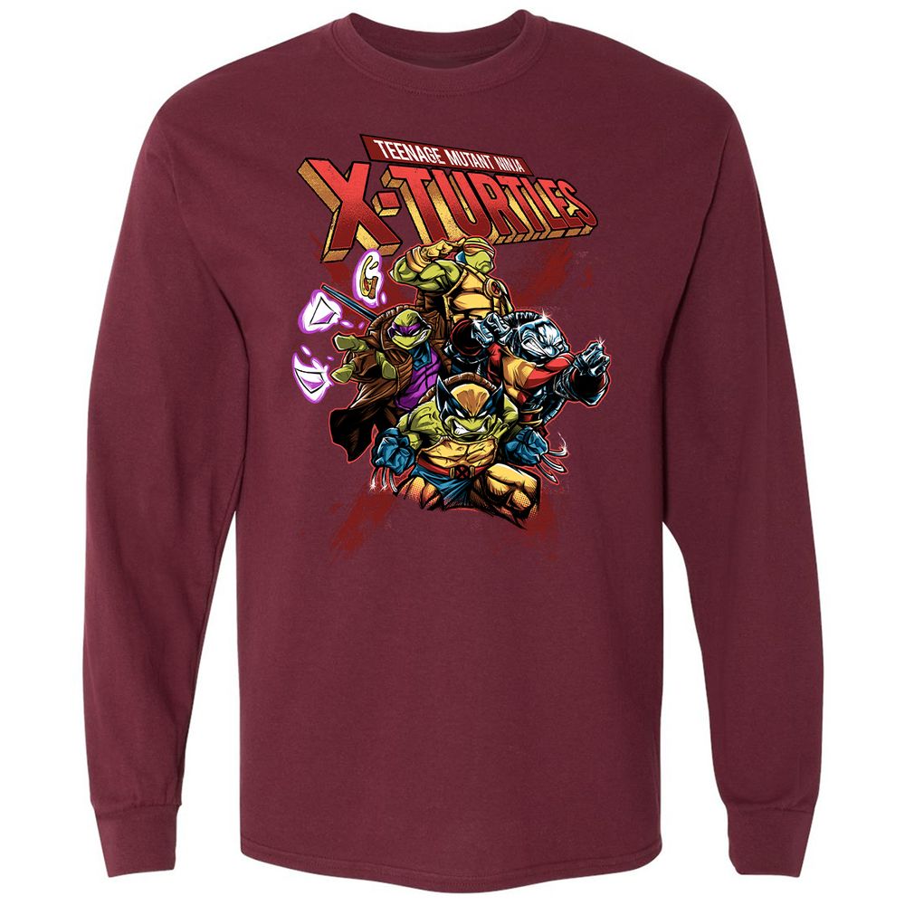 Long Sleeve T-Shirt - 8L6EBUMA - Maroon - 11