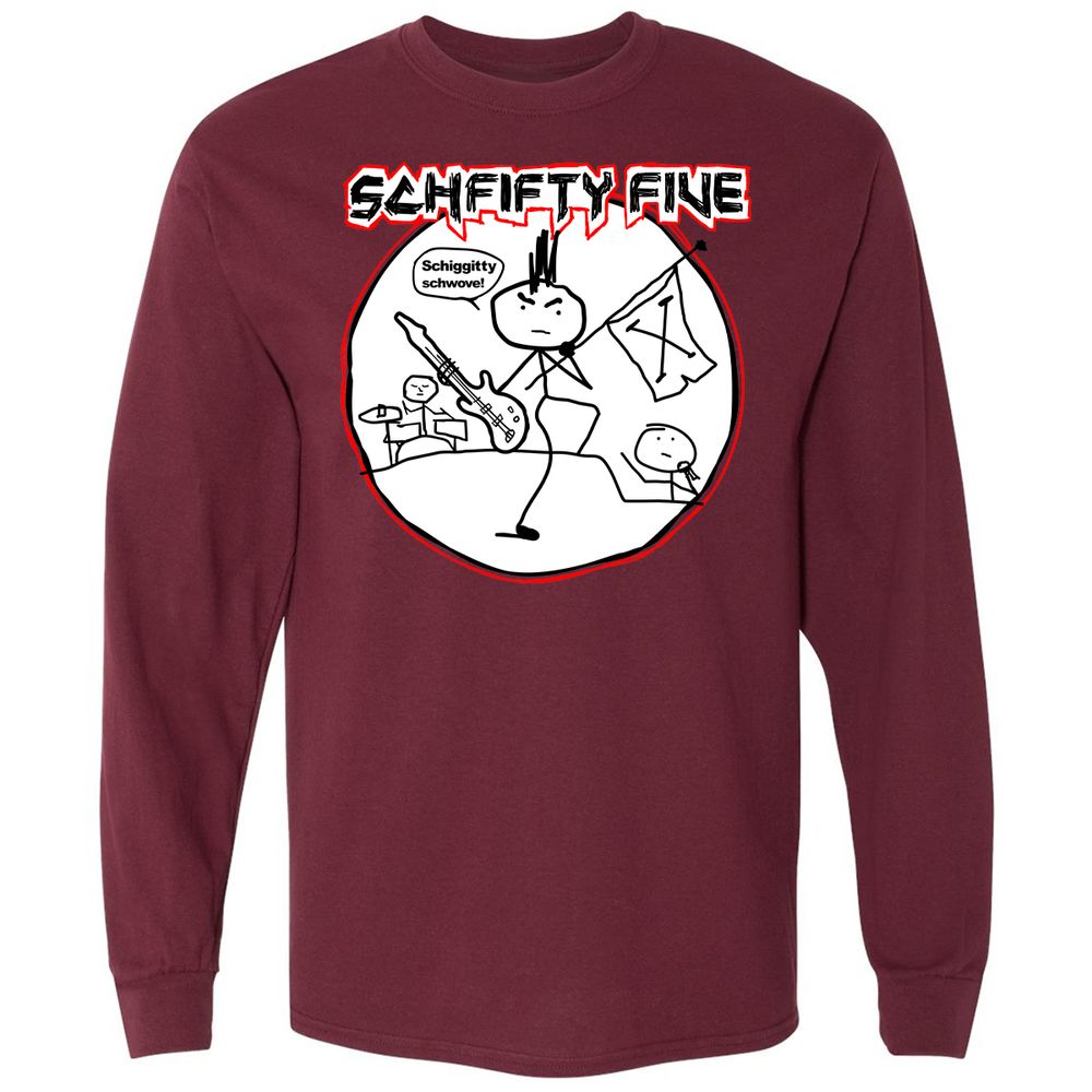 Long Sleeve T-Shirt - 1CRH54H9 - Maroon - 11