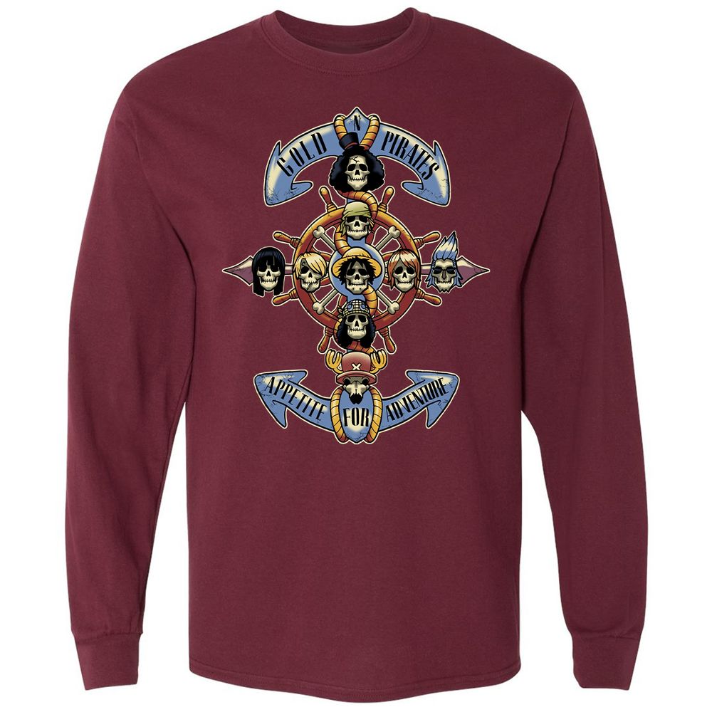 Long Sleeve T-Shirt - ZXNKJ2S2 - Maroon - 11