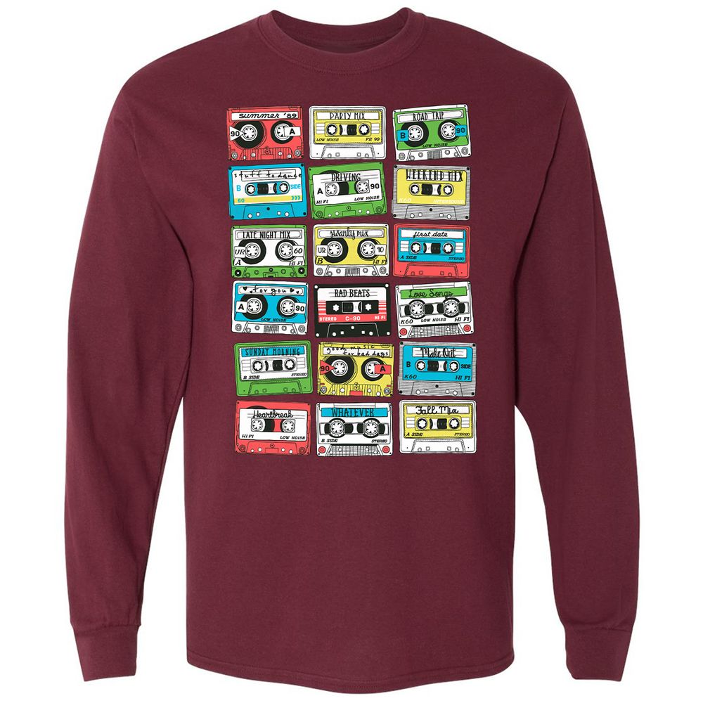 Long Sleeve T-Shirt - KTNQMPPV - Maroon - 11
