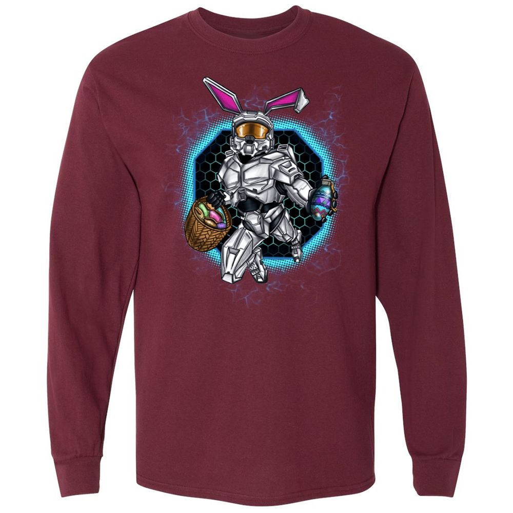 Long Sleeve T-Shirt - B9MQ9CQZ - Maroon - 11
