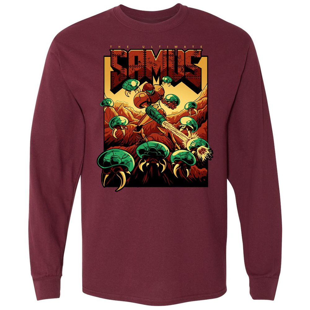Long Sleeve T-Shirt - 9UVMT8LF - Maroon - 11