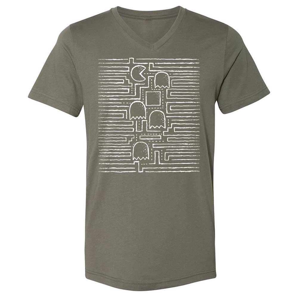 Unisex V-Neck T-Shirt - 8PL4Z4XW - Military Green - 11